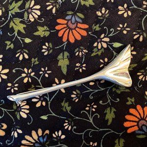 Tiffany & Co Sterling Gingko Leaf Brooch, Retired, 2.5"
